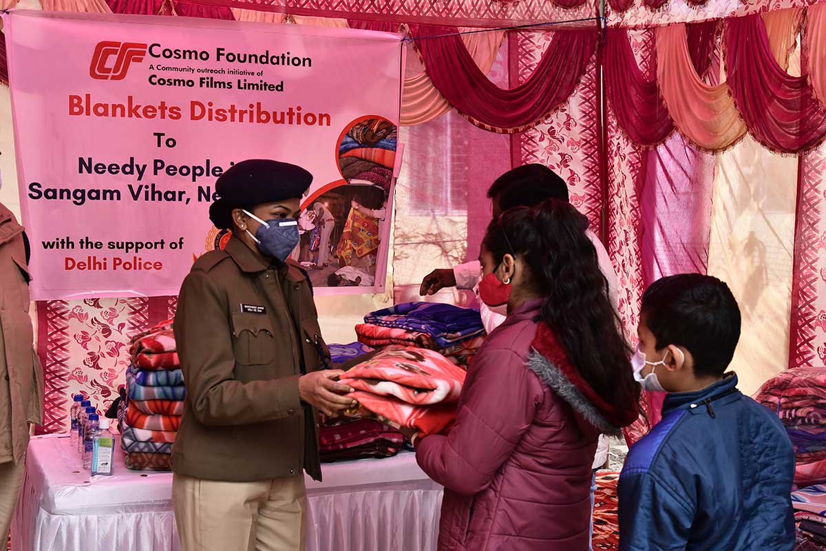 Cosmo blankets provide warmth to the needy