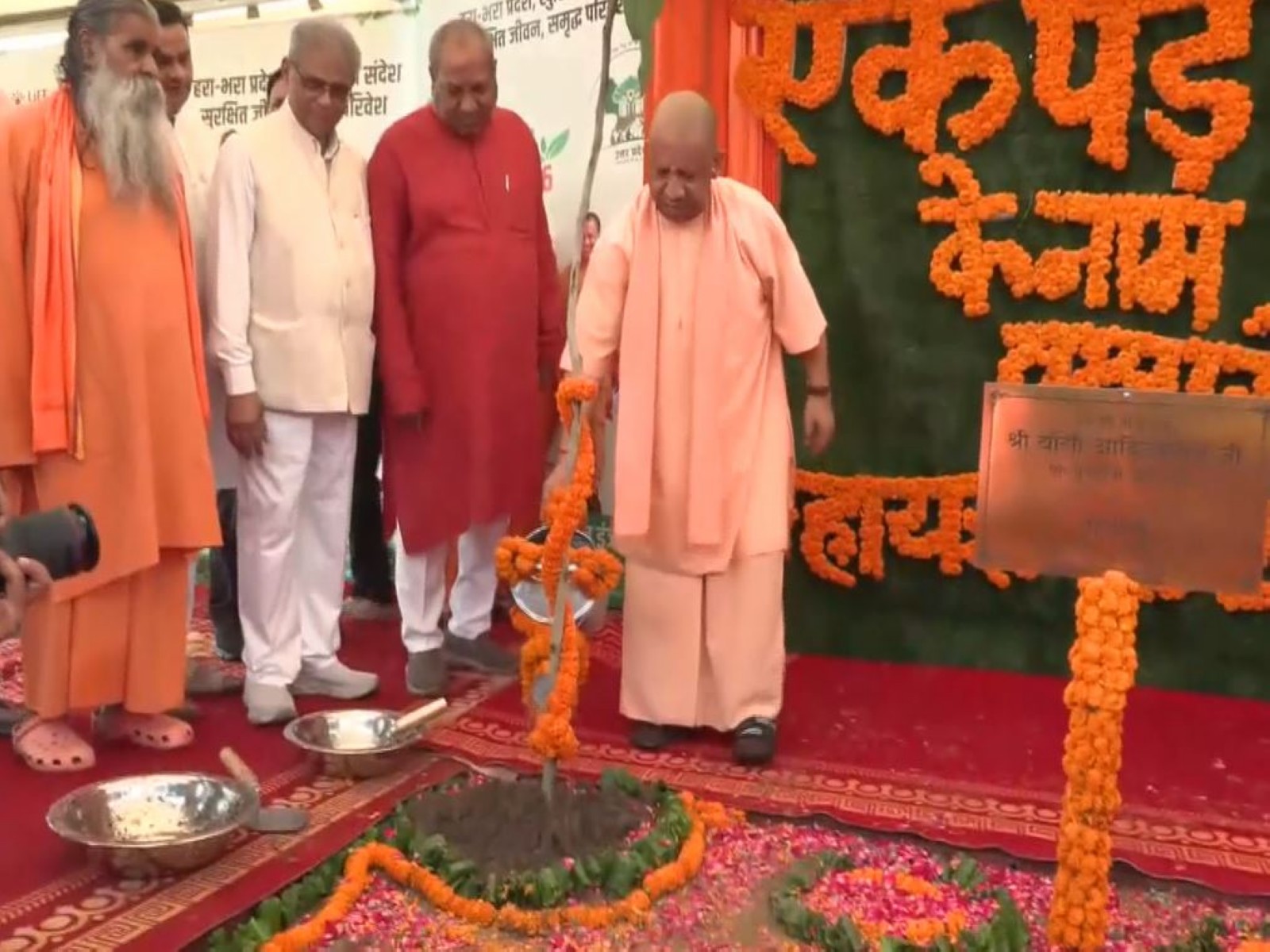 Uttar Pradesh CM Yogi Adityanath leads 35cr tree plantation drive